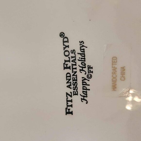 Fitz And Floyd Happy Holidays Santa Plate Tray Original Box - Picture 5 of 5